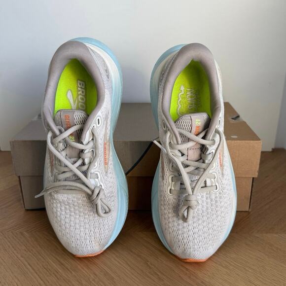 Brooks Glycerin 21 Coconut/Aqua/ Beige Women Running Sneakers - SZ 6.5 - Picture 6 of 14